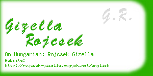 gizella rojcsek business card